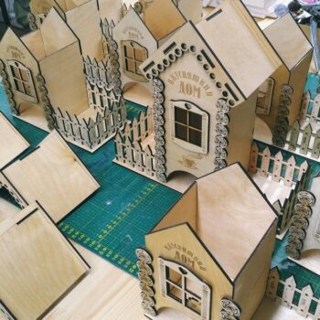 Intra απο ξύλο plywood 3mm-4mm πάχος – Ξύλινο τσαγιέρα 12x15 cm INTRAVECTRY-MY557655 - Image 3