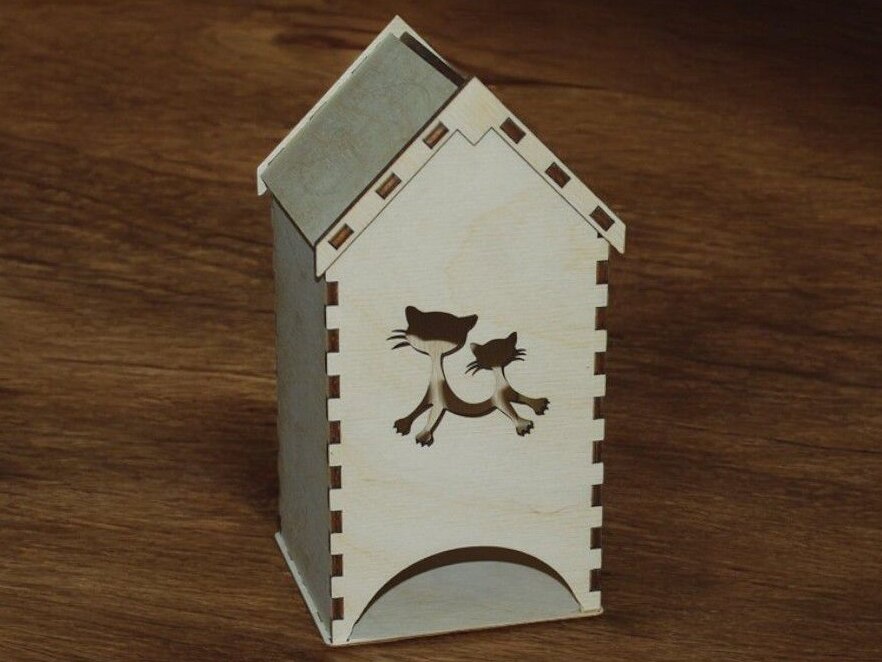 Intra απο ξύλο plywood 3mm-4mm πάχος – Αποθήκη τσαγιού 25x30 cm INTRAVECTRY-MY547067