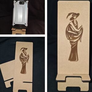 Intra απο ξύλο plywood 3mm-4mm πάχος – Θήκη κινητού με Lady Engraving 15x20 cm INTRAVECTRY-MY543734