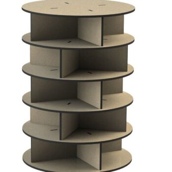 Intra απο ξύλο plywood 3mm-4mm πάχος – Περιστρεφόμενος πύργος ραφιών παπουτσιών 15x20 cm INTRAVECTRY-MY553045 - Image 1
