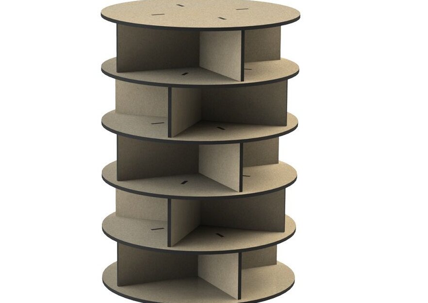 Intra απο ξύλο plywood 3mm-4mm πάχος – Περιστρεφόμενος πύργος ραφιών παπουτσιών 20x25 cm INTRAVECTRY-MY546461
