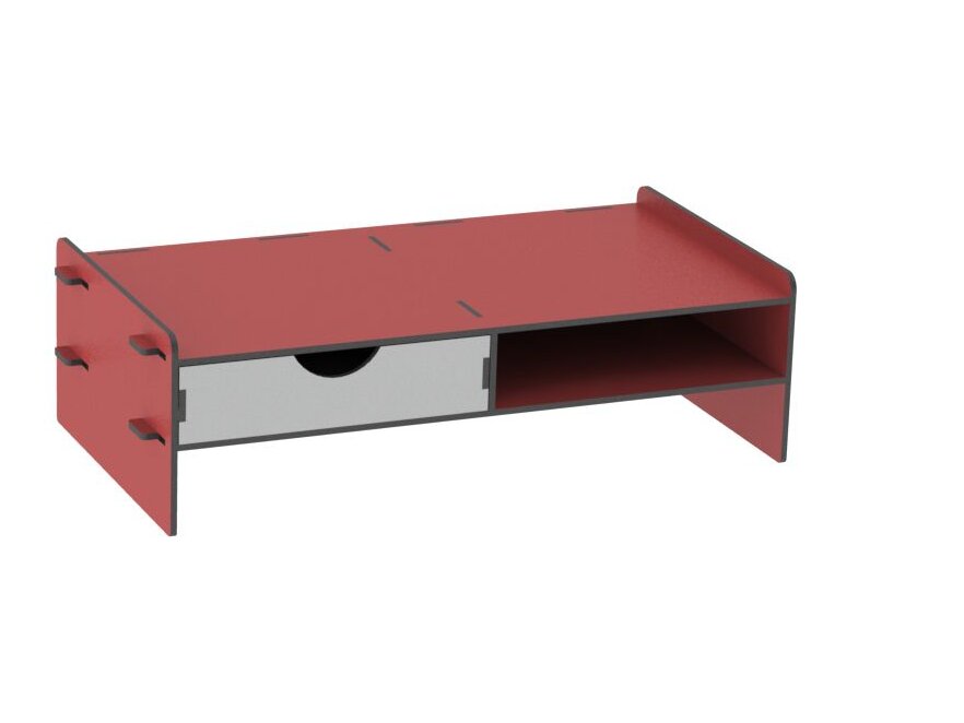 Intra απο ξύλο plywood 3mm-4mm πάχος – Βάση οθόνης με συρτάρι 45x50 cm INTRAVECTRY-MY542346