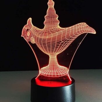 Intra απο ξύλο plywood 3mm-4mm πάχος – ξύλο Aladdin Chirag 3D Illusion Acrylic Lamp DXF 35x40 cm INTRAVECTRY-MY552384 - Image 1