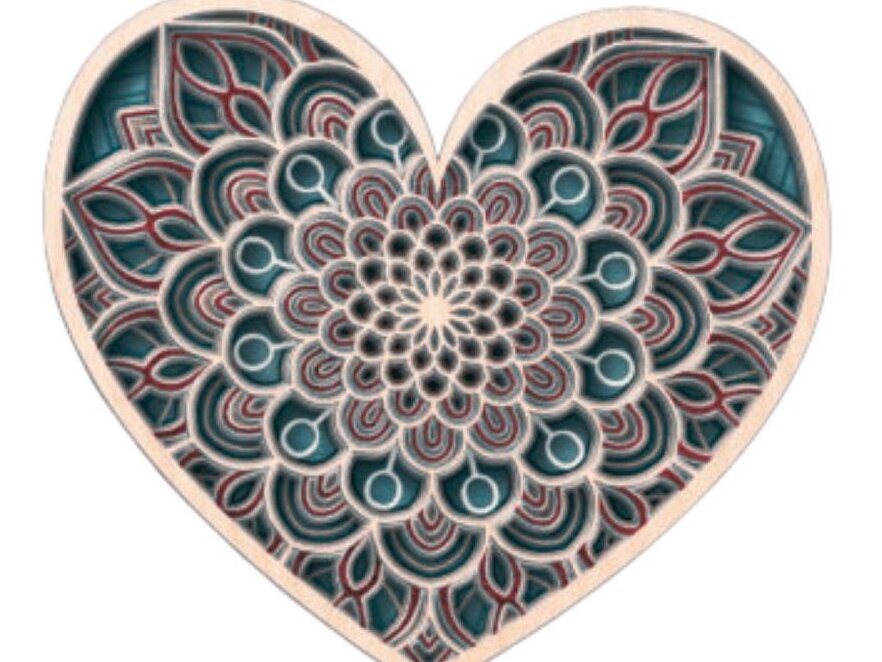 Intra απο ξύλο plywood 3mm-4mm πάχος – Μάνταλα πολλαπλών στρώσεων σε σχήμα καρδιάς 20x20 cm INTRAVECTRY-MY542378 INTRAVECTRY-MY542378