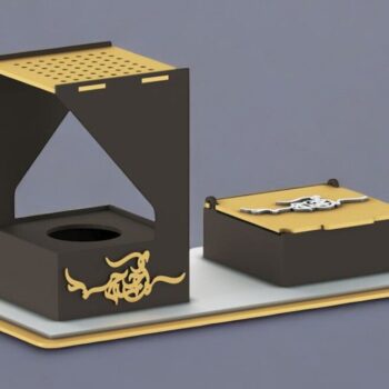 Intra απο ξύλο plywood 3mm-4mm πάχος – Ξύλινο Θυμιατό 10x10 cm INTRAVECTRY-MY545909 - Image 1