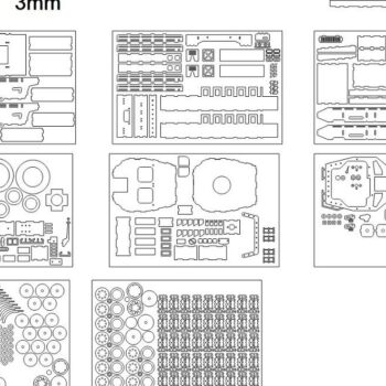 Intra απο ξύλο plywood 3mm-4mm πάχος – Στρατιωτικό 3D ξύλινο μοντέλο τανκ 20x25 cm INTRAVECTRY-MY553624 - Image 3
