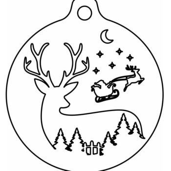 Intra απο ξύλο plywood 3mm-4mm πάχος – Ελάφια Χριστουγεννιάτικη Σκηνή Μπιχλιμπίδι 25x30 cm INTRAVECTRY-MY542397 - Image 3