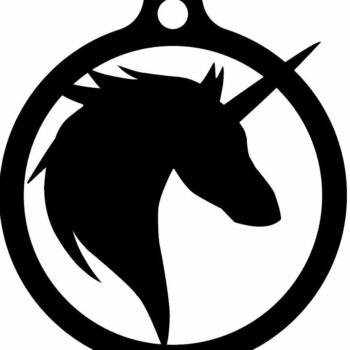 Intra απο ξύλο plywood 3mm-4mm πάχος – Μονόκερος Χριστουγεννιάτικο Δέντρο Κρεμαστό στολίδι 30x35 cm INTRAVECTRY-MY553076 - Image 2