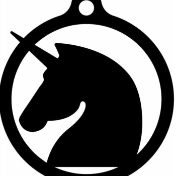 Intra απο ξύλο plywood 3mm-4mm πάχος – Χριστουγεννιάτικο μπιχλιμπίδι κεφαλιού Unicorn 50x60 cm INTRAVECTRY-MY545238 - Image 2