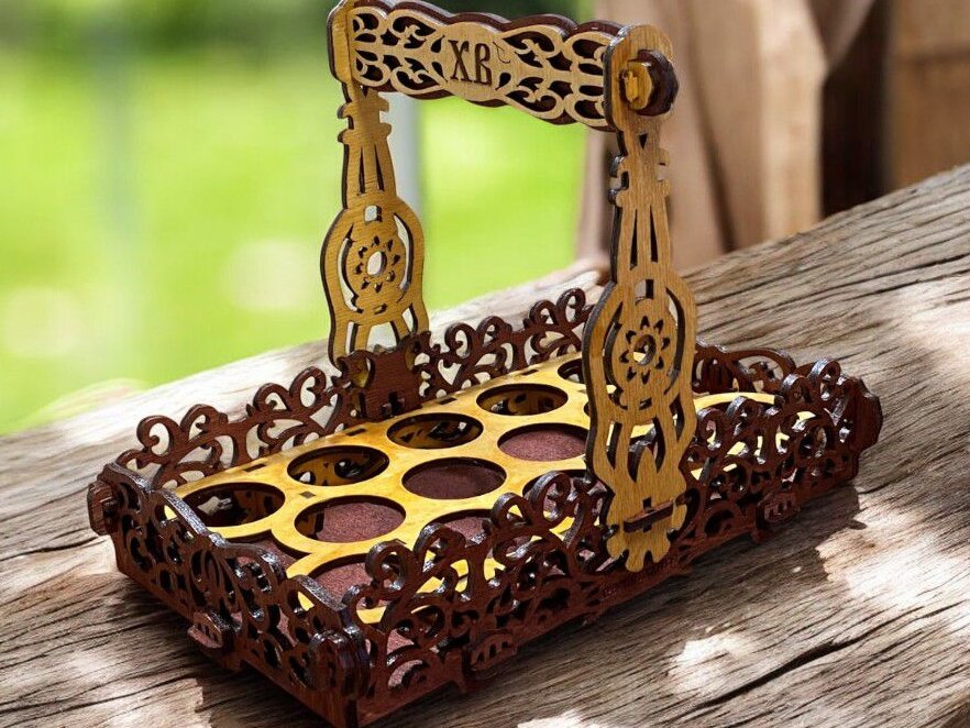 Intra απο ξύλο plywood 3mm-4mm πάχος – Διακοσμητικό καλάθι δώρων για το Πάσχα 25x30 cm INTRAVECTRY-MY542915