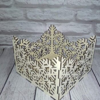 Intra απο ξύλο plywood 3mm-4mm πάχος – Καλάθι θήκης χριστουγεννιάτικων χαρτοπετσετών 10x10 cm INTRAVECTRY-MY553841 - Image 1