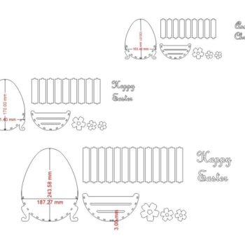 Intra απο ξύλο plywood 3mm-4mm πάχος – Ξύλινο καλάθι πασχαλινών αυγών 10x10 cm INTRAVECTRY-MY554158 - Image 3