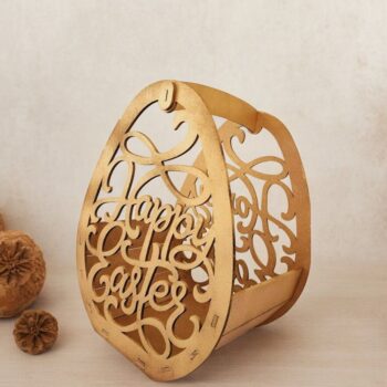 Intra απο ξύλο plywood 3mm-4mm πάχος – Καλό Πασχαλινό καλάθι αυγών 15x15 cm INTRAVECTRY-MY554160 - Image 1