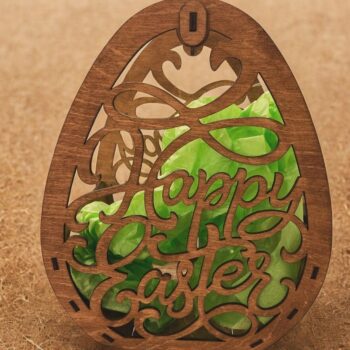 Intra απο ξύλο plywood 3mm-4mm πάχος – Καλό Πασχαλινό καλάθι αυγών 15x15 cm INTRAVECTRY-MY554160 - Image 3