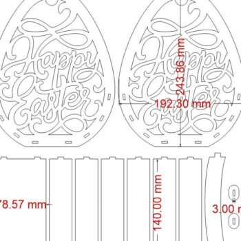 Intra απο ξύλο plywood 3mm-4mm πάχος – Καλό Πασχαλινό καλάθι αυγών 15x15 cm INTRAVECTRY-MY554160 - Image 4