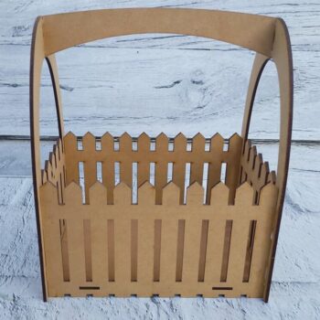 Intra απο ξύλο plywood 3mm-4mm πάχος – Πασχαλινό καλάθι δώρων φράχτη 35x40 cm INTRAVECTRY-MY554451 - Image 1