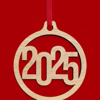 Intra απο ξύλο plywood 3mm-4mm πάχος – Στολίδι για το εορταστικό έτος 2025 40x45 cm INTRAVECTRY-MY543992 - Image 2