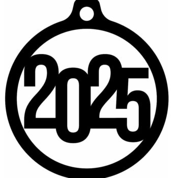 Intra απο ξύλο plywood 3mm-4mm πάχος – Στολίδι για το εορταστικό έτος 2025 40x45 cm INTRAVECTRY-MY543992 - Image 3