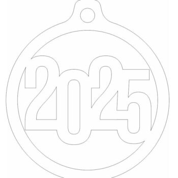 Intra απο ξύλο plywood 3mm-4mm πάχος – Στολίδι για το εορταστικό έτος 2025 40x45 cm INTRAVECTRY-MY543992 - Image 4