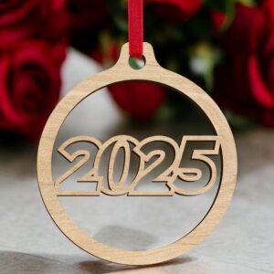 Intra απο ξύλο plywood 3mm-4mm πάχος – Έτος 2025 Διακοσμητικό μπιχλιμπίδι 25x30 cm INTRAVECTRY-MY546471