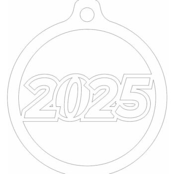 Intra απο ξύλο plywood 3mm-4mm πάχος – Έτος 2025 Διακοσμητικό μπιχλιμπίδι 25x30 cm INTRAVECTRY-MY546471 - Image 4