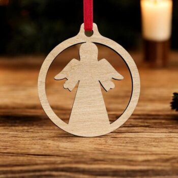 Intra απο ξύλο plywood 3mm-4mm πάχος – Μνημείο αγγέλου στολίδι 40x40 cm INTRAVECTRY-MY543997 - Image 1