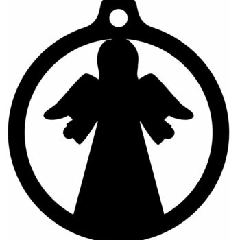 Intra απο ξύλο plywood 3mm-4mm πάχος – Μνημείο αγγέλου στολίδι 40x40 cm INTRAVECTRY-MY543997 - Image 2