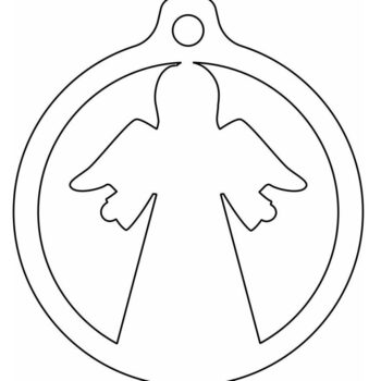 Intra απο ξύλο plywood 3mm-4mm πάχος – Μνημείο αγγέλου στολίδι 40x40 cm INTRAVECTRY-MY543997 - Image 3