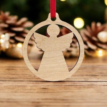 Intra απο ξύλο plywood 3mm-4mm πάχος – Angel Bauble 40x40 cm INTRAVECTRY-MY542970 - Image 1