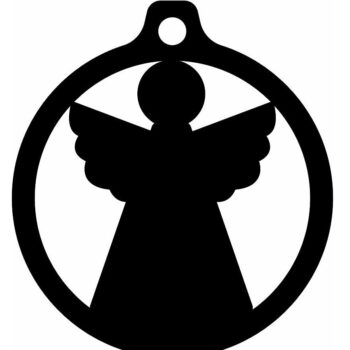 Intra απο ξύλο plywood 3mm-4mm πάχος – Angel Bauble 40x40 cm INTRAVECTRY-MY542970 - Image 2