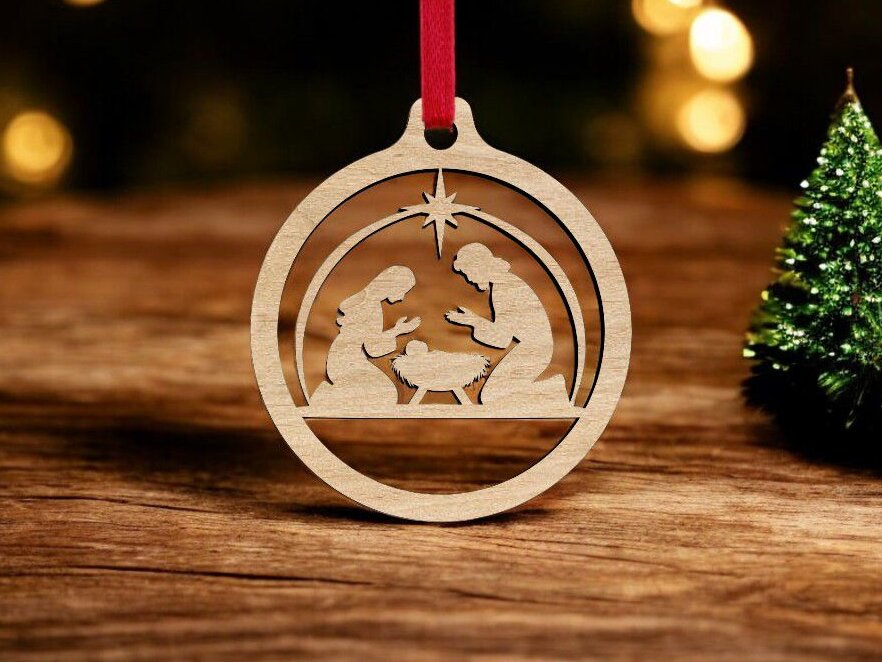 Intra απο ξύλο plywood 3mm-4mm πάχος – Μπιχλιμπίδι σκηνής της Γέννησης 12x15 cm INTRAVECTRY-MY551439