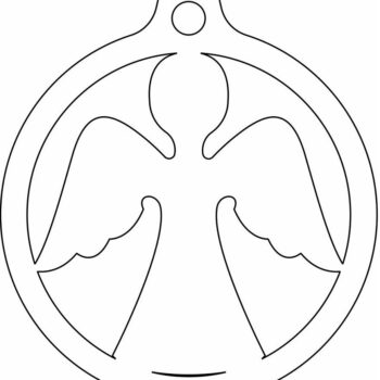 Intra απο ξύλο plywood 3mm-4mm πάχος – Μπιχλιμπίδι χριστουγεννιάτικου δέντρου χειμερινού αγγέλου 40x45 cm INTRAVECTRY-MY542649 - Image 3