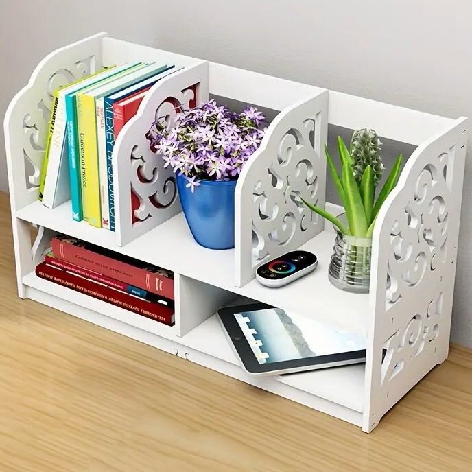 Intra απο ξύλο plywood 3mm-4mm πάχος – Πολυλειτουργικό ράφι για την αποθήκευση βιβλίων στην επιφάνεια εργασίας 50x60 cm INTRAVECTRY-MY552033