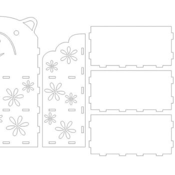 Intra απο ξύλο plywood 3mm-4mm πάχος – Βάση αποθήκευσης στο πλάι του κρεβατιού πολλαπλών χρήσεων 40x40 cm INTRAVECTRY-MY543017 - Image 3