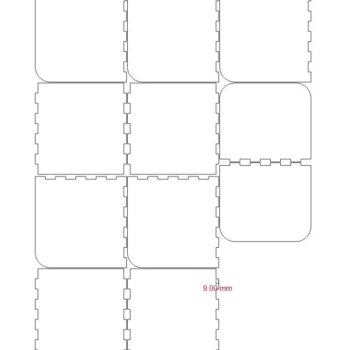 Intra απο ξύλο plywood 3mm-4mm πάχος – Πλωτό γωνιακό ράφι 5 επιπέδων ζιγκ-ζαγκ για ξύλο σαλονιού 12x15 cm INTRAVECTRY-MY557113 - Image 4