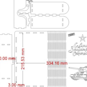 Intra απο ξύλο plywood 3mm-4mm πάχος – Ξύλινο κουτί κρασιού σε σχήμα βιβλίου 25x30 cm INTRAVECTRY-MY554097 - Image 3