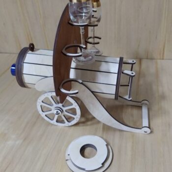 Intra απο ξύλο plywood 3mm-4mm πάχος – Πολυβόλο Minibar Μπουκάλι και Γυάλινη Θήκη 40x45 cm INTRAVECTRY-MY547187 - Image 4