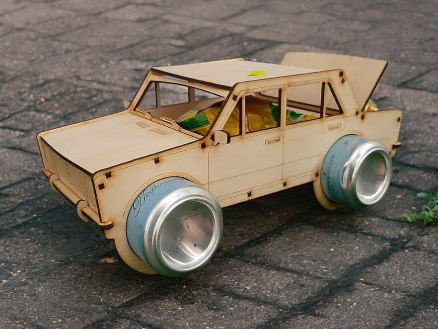 Intra απο ξύλο plywood 3mm-4mm πάχος – Θήκη για δοχεία αναψυκτικού αυτοκινήτου 15x20 cm INTRAVECTRY-MY542494