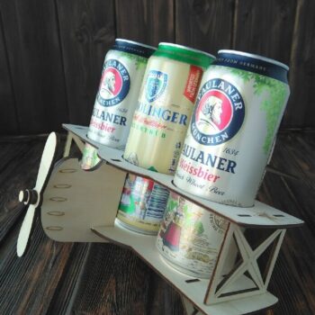 Intra απο ξύλο plywood 3mm-4mm πάχος – Ξύλινη θήκη μπύρας Biplane 30x35 cm INTRAVECTRY-MY553822 - Image 4