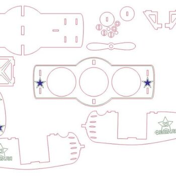 Intra απο ξύλο plywood 3mm-4mm πάχος – Ξύλινη θήκη μπύρας Biplane 30x35 cm INTRAVECTRY-MY553822 - Image 5