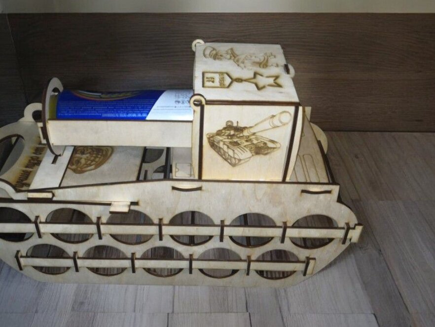 Intra απο ξύλο plywood 3mm-4mm πάχος – Θήκη για δοχεία μπύρας σε σχήμα 12 συσκευασιών 12x15 cm INTRAVECTRY-MY542502