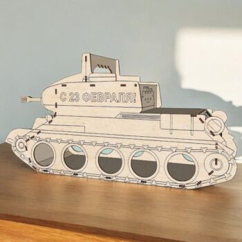 Intra απο ξύλο plywood 3mm-4mm πάχος – Δώρο σε δοχείο μπύρας για αυτόν στις 23 Φεβρουαρίου 40x45 cm INTRAVECTRY-MY553829 - Image 1