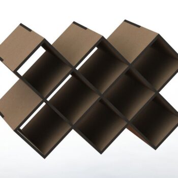 Intra απο ξύλο plywood 3mm-4mm πάχος – Στοιβαζόμενο ξύλο θήκης φιάλης κρασιού 10 φιαλών πάγκου κρασιού 50x60 cm INTRAVECTRY-MY552241 - Image 1