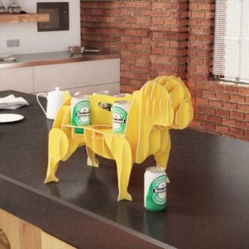 Intra απο ξύλο plywood 3mm-4mm πάχος – Ξύλινο ξύλο μπουλντόγκ Beer Caddy CDR 10x10 cm INTRAVECTRY-MY542509 - Image 1