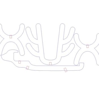 Intra απο ξύλο plywood 3mm-4mm πάχος – ξύλο θήκης φιάλης κρασιού με ένα ζώο ελάφι 20x25 cm INTRAVECTRY-MY542511 - Image 2