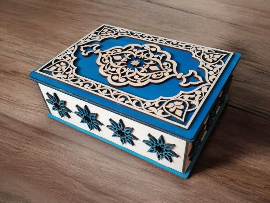 Intra απο ξύλο plywood 3mm-4mm πάχος – Διακοσμητικό κουτί δώρου από MDF 40x40 cm INTRAVECTRY-MY543644