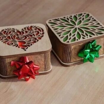 Intra απο ξύλο plywood 3mm-4mm πάχος – Διακοσμητικό ξύλινο κουτί δώρου για αυτήν 15x20 cm INTRAVECTRY-MY542548 - Image 2