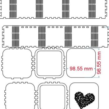 Intra απο ξύλο plywood 3mm-4mm πάχος – Διακοσμητικό ξύλινο κουτί δώρου για αυτήν 15x20 cm INTRAVECTRY-MY542548 - Image 3