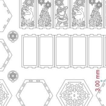 Intra απο ξύλο plywood 3mm-4mm πάχος – Διακοσμητικό χριστουγεννιάτικο κουτί δώρου 35x40 cm INTRAVECTRY-MY544033 - Image 3