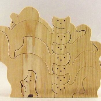 Intra απο ξύλο plywood 3mm-4mm πάχος – Παιχνίδι παζλ Kitty Wood 50x60 cm INTRAVECTRY-MY546650 - Image 1